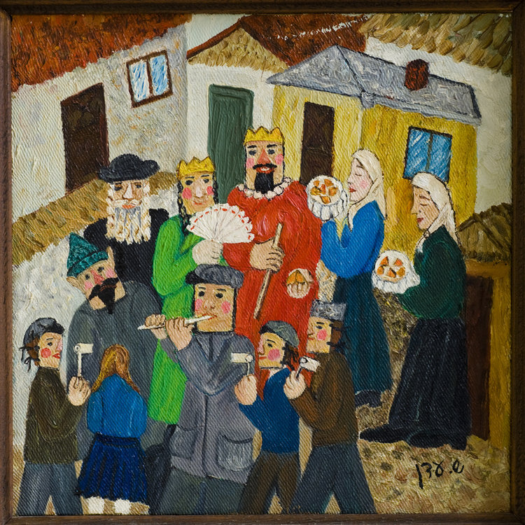 <b> Purim Celebration</b> - Dressing up for Purim consisted mainly just masks, due to poverty.